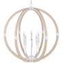 2_Currey and Company Bastian 31" High Sandstone Finish Orb Chandelier more views