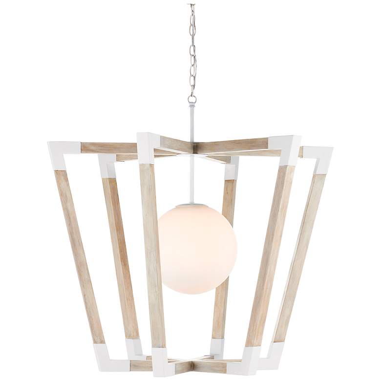 Image 1 Currey & Company Bastian 37" Wide Sandstone Pendant Light