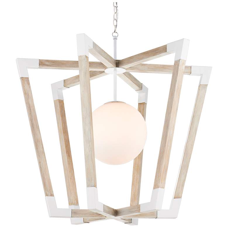 Image 4 Currey & Company Bastian 37" Wide Sandstone Pendant Light more views