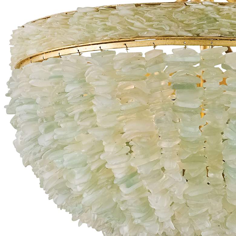 Image 3 Currey & Company Bayou 19" Wide Gold Seaglass Pendant Light more views