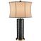 Currey and Company Beacon Quilted Black Glass Table Lamp