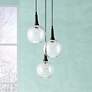 1_Currey & Company Beckett Trio 18" Rust Iron Multi Glass Pendant