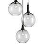 3_Currey & Company Beckett Trio 18" Rust Iron Multi Glass Pendant more views