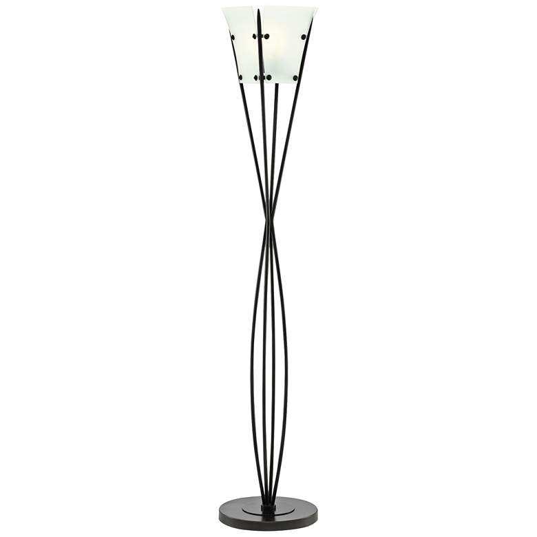 Image 1 Currey and Company Beckon Oil-Rubbed Bronze Floor Lamp