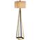Currey and Company Bel Mondo Gold and Black Floor Lamp