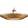 1_Currey & Company Belle 36" Wide Luxe Modern Gold Leaf Chandelier