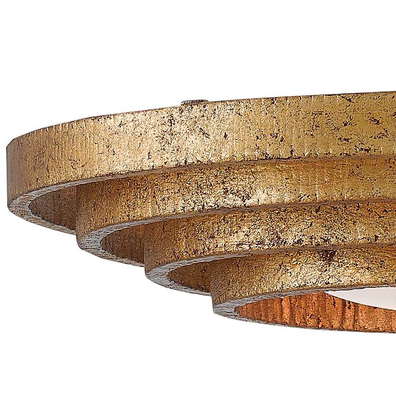 Image 2 Currey & Company Belle 36" Wide Luxe Modern Gold Leaf Chandelier more views
