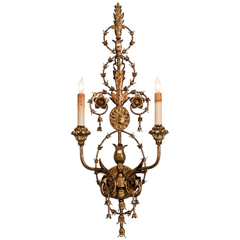 Image 1 Currey and Company Belmonte 30 inch High Gold Wall Sconce 
