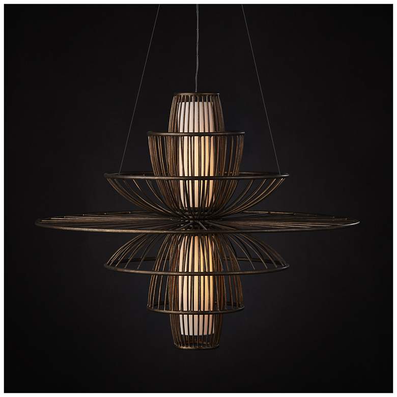 Image 6 Currey & Company Benjiro 42" Wide Modern Geometric Chandelier more views