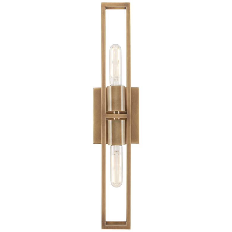 Image 1 Currey & Company Bergen 21" High Antique Brass 2-Light Wall Sconce