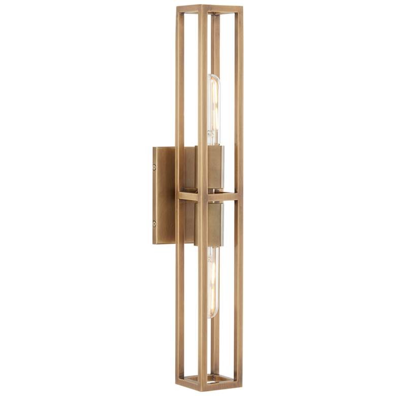 Image 3 Currey & Company Bergen 21" High Antique Brass 2-Light Wall Sconce more views