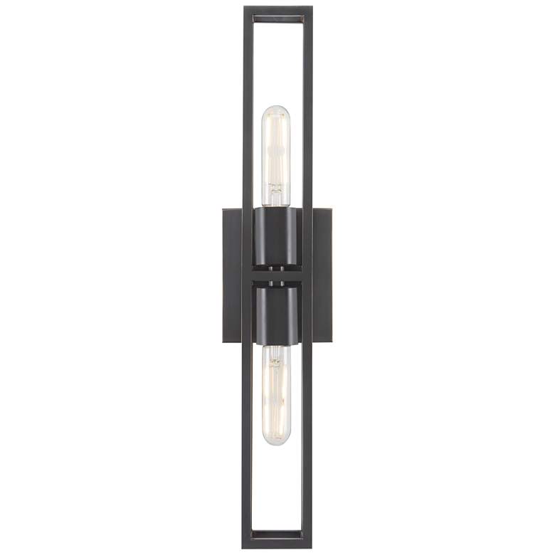 Image 3 Currey & Company Bergen 21"H Oil Rubbed Bronze 2-Light Wall Sconce