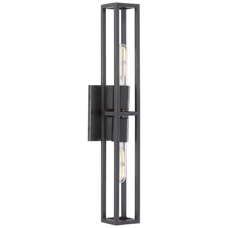 Image 5 Currey & Company Bergen 21"H Oil Rubbed Bronze 2-Light Wall Sconce more views