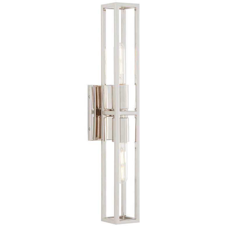 Image 3 Currey & Company Bergen 21"H Polished Nickel 2-Light Wall Sconce more views