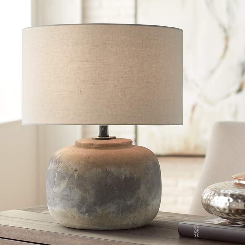 Image 1 Currey and Company Beton Antique Earth Accent Table Lamp