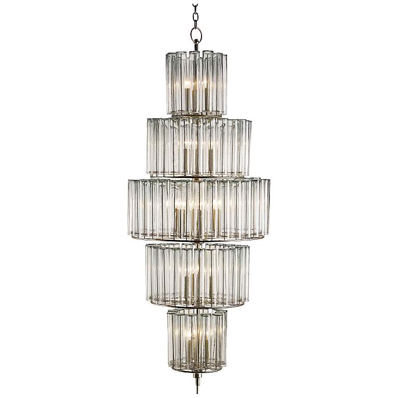 Image 2 Currey & Company Bevilaqua 68" High Silver Chandelier