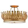 1_Currey and Company Biddulph 18 1/2"W Gold Leaf Ceiling Light