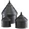 Currey and Company Bikaner Black Decorative Boxes Set of 3