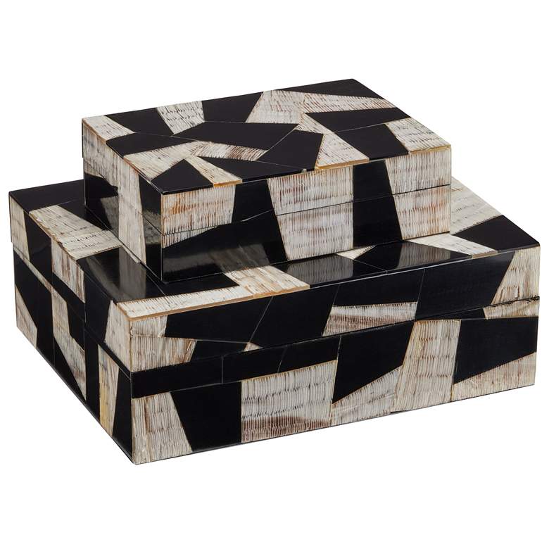 Image 1 Currey & Company Bindu Horn Box Set of 2