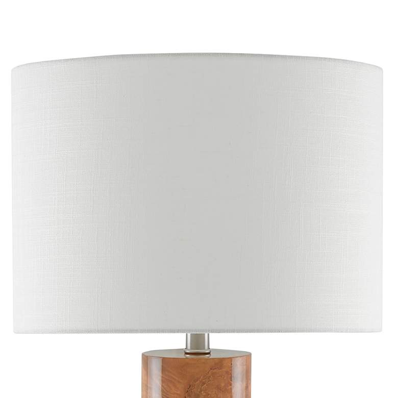 Image 3 Currey & Company Birdseye Maple Veneer Column Table Lamp more views