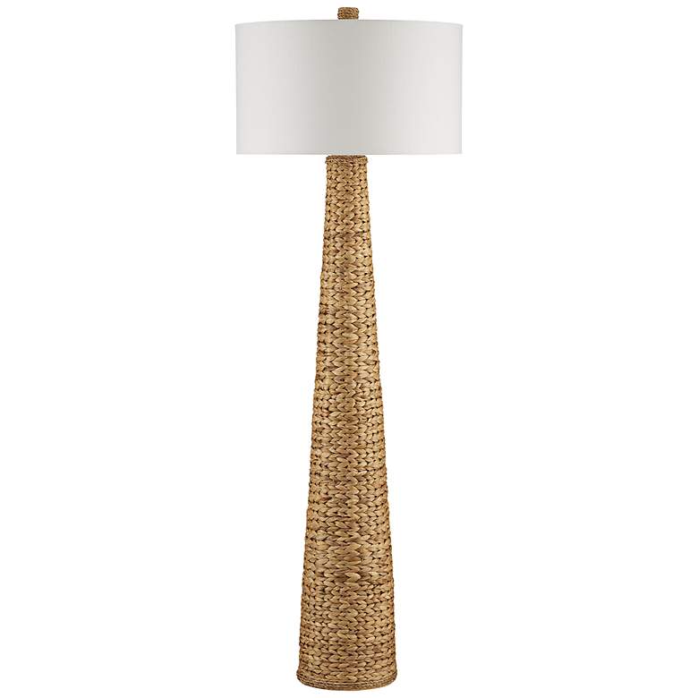 Image 5 Currey & Company Birdsong Natural Water Hyacinth Floor Lamp more views