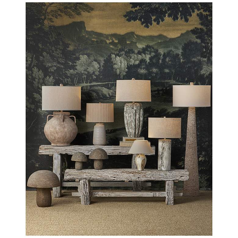 Image 3 Currey & Company Birdsong White-Washed Rope Floor Lamp more views