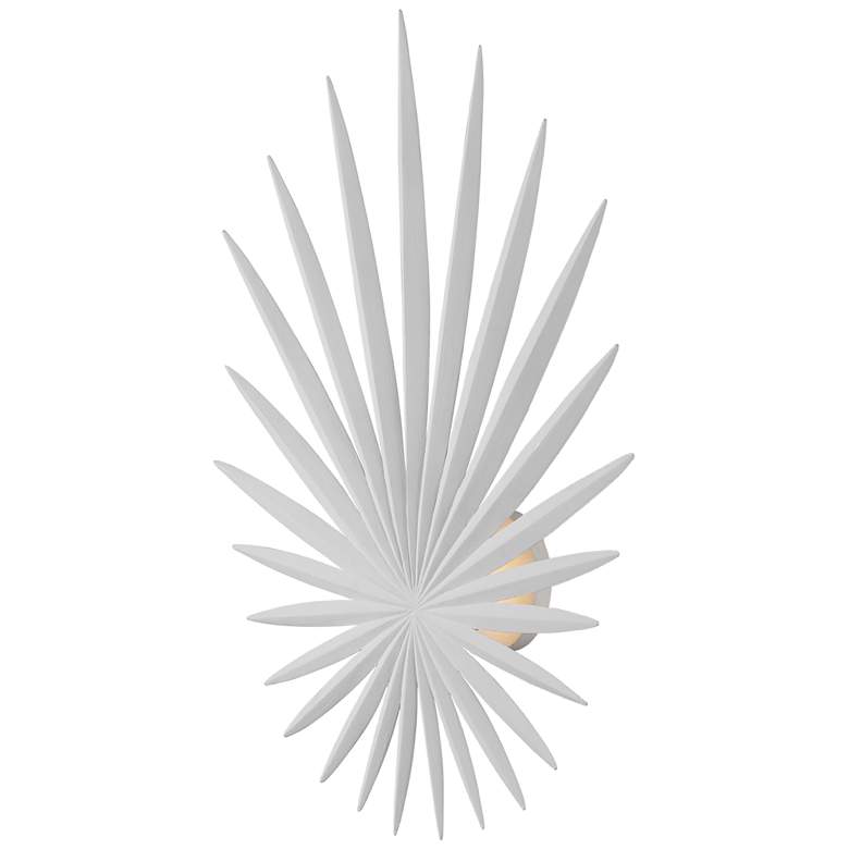Image 1 Currey & Company Bismarkia White 1-Light LED Wall Sconce