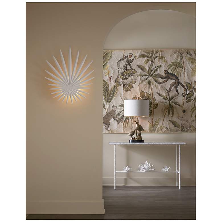 Image 5 Currey & Company Bismarkia White 1-Light LED Wall Sconce more views