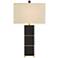 Currey and Company Blake Black Hair-on-Hide Table Lamp