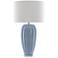 Currey & Company Bluestar 33" Cornflower Blue Porcelain Table Lamp