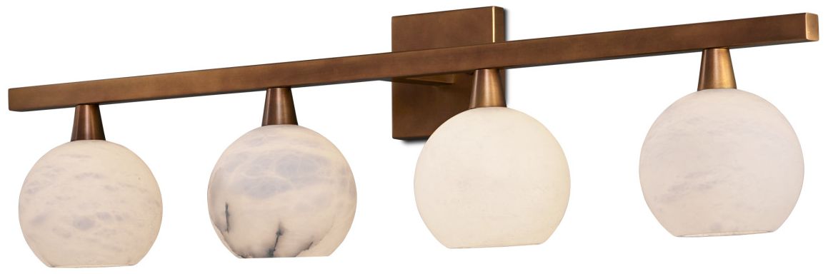 Image 4 Currey & Company Bombelles 4-Light Brass Bath Bar more views