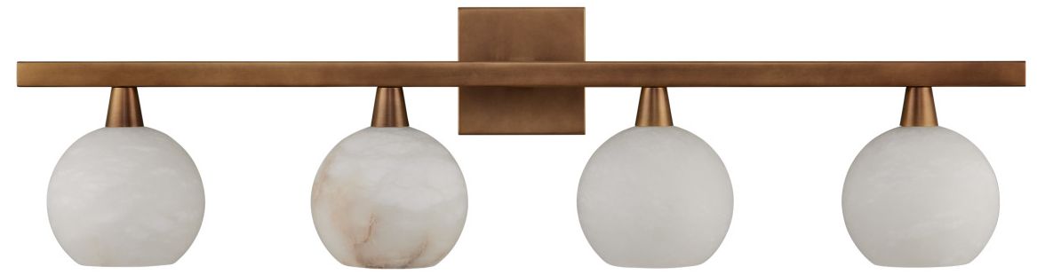 Image 5 Currey & Company Bombelles 4-Light Brass Bath Bar more views