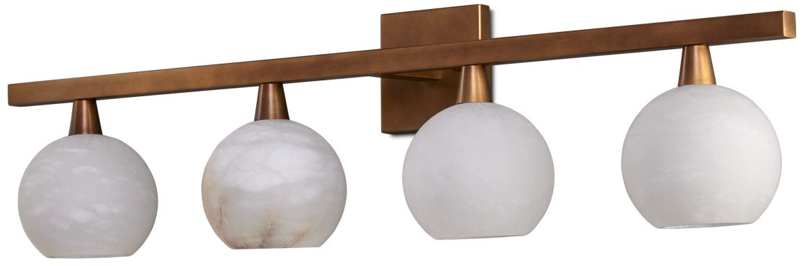 Image 6 Currey & Company Bombelles 4-Light Brass Bath Bar more views