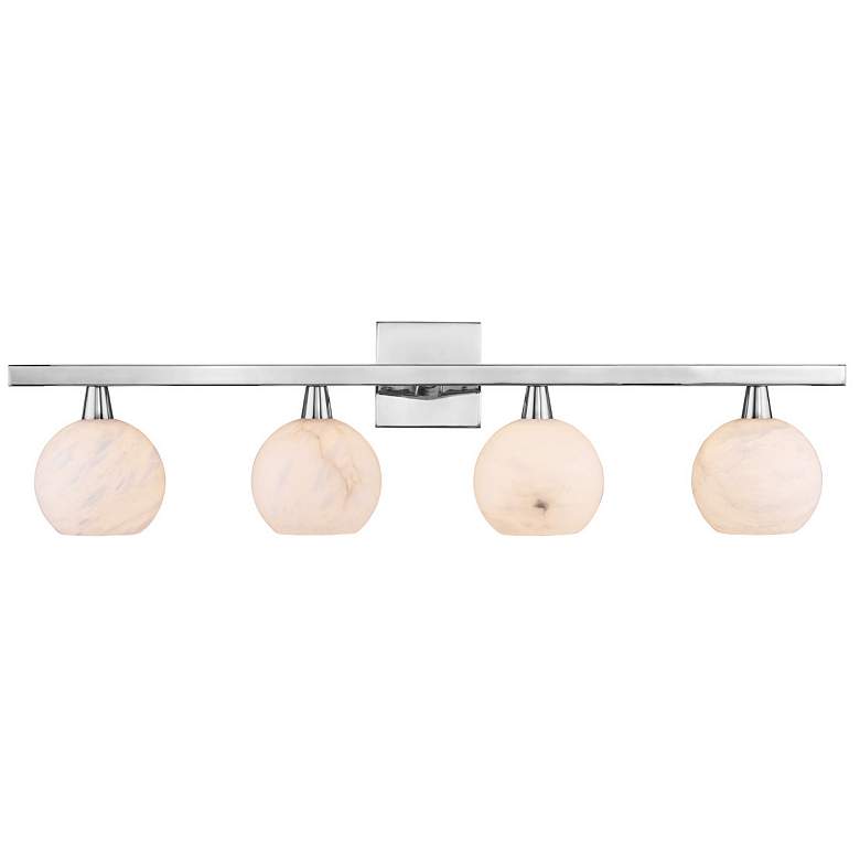 Image 1 Currey & Company Bombelles 4-Light Nickel Bath Bar