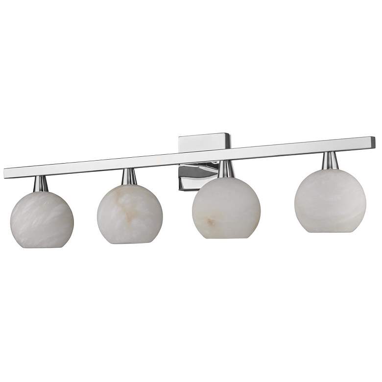 Image 5 Currey & Company Bombelles 4-Light Nickel Bath Bar more views