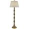 Currey & Company Bourgeon 66" Natural Rope Dark Gold Floor Lamp