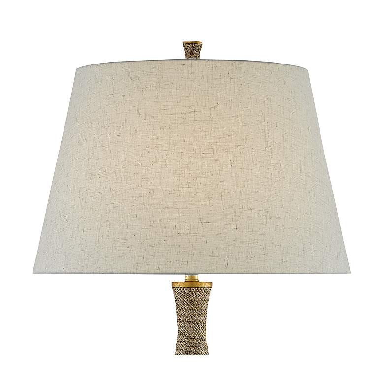 Image 3 Currey & Company Bourgeon 66" Natural Rope Dark Gold Floor Lamp more views