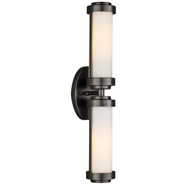 Image 1 Currey & Company Bowland 2-Light Bronze Bath Wall Sconce