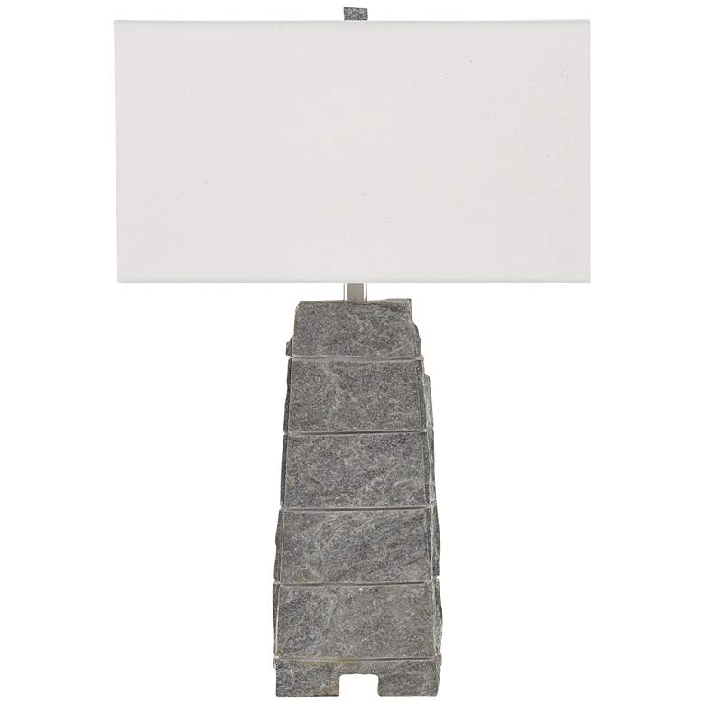 Image 1 Currey and Company Branwen Natural Rock Stacked Table Lamp