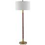 1_Currey & Company Bravo 66 1/4" Mahogany Antique Brass Floor Lamp