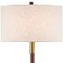 2_Currey & Company Bravo 66 1/4" Mahogany Antique Brass Floor Lamp more views