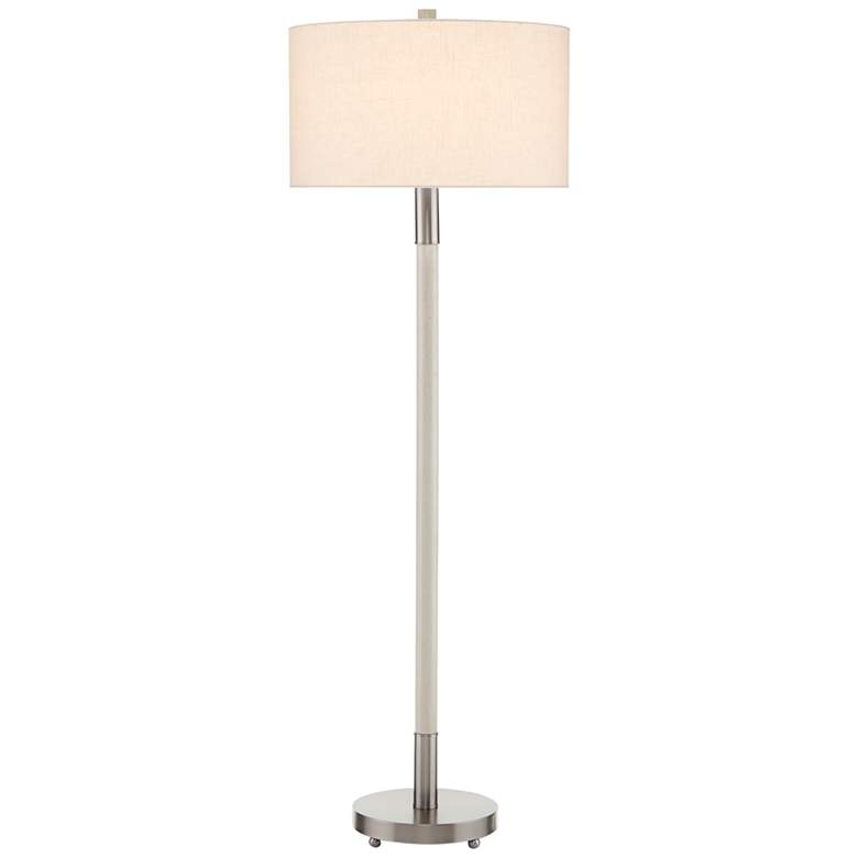 Image 5 Currey and Company Bravo Gray Salt and Pewter Floor Lamp more views
