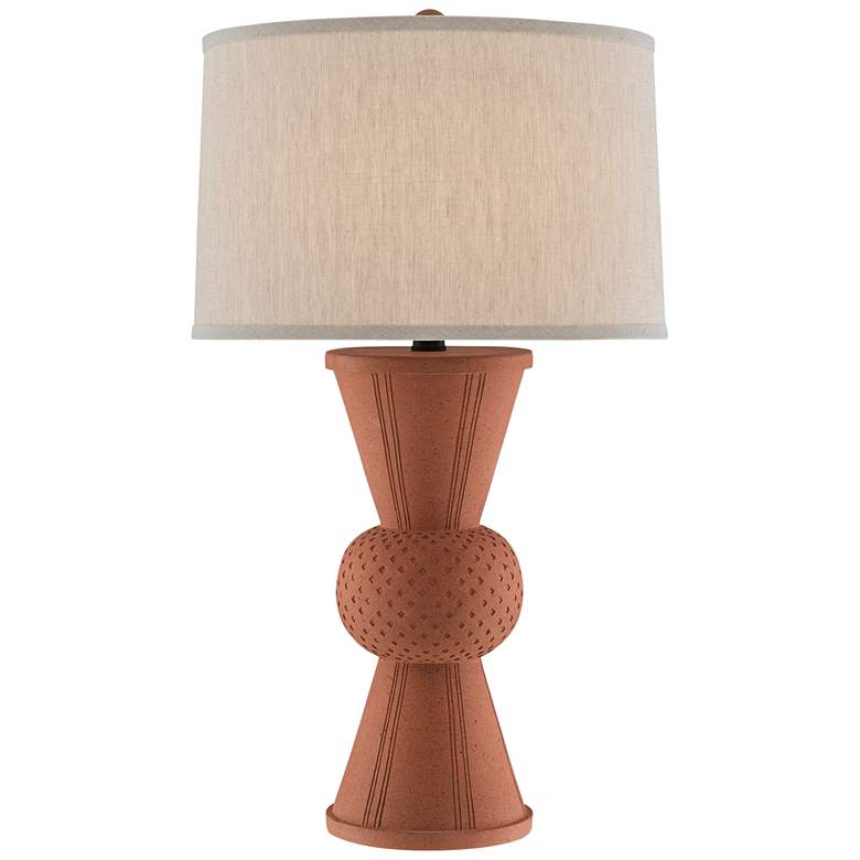 Image 1 Currey and Company Brigade Speckled Terracotta Table Lamp