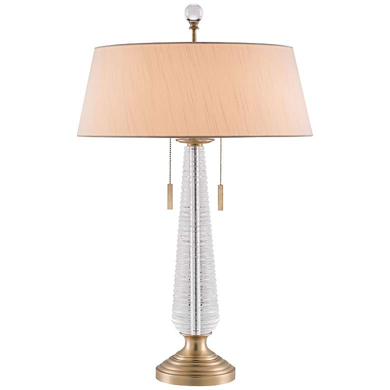 Image 1 Currey and Company Brigit Antique Brass and Glass Table Lamp