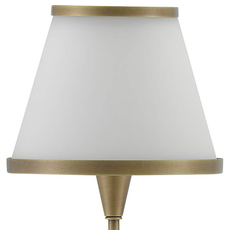 Image 2 Currey & Company Brimsley 19" High Antique Brass Opal Wall Sconce more views