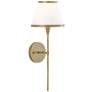 Currey &amp; Company Brimsley 19" High Antique Brass Opal Wall Sconce