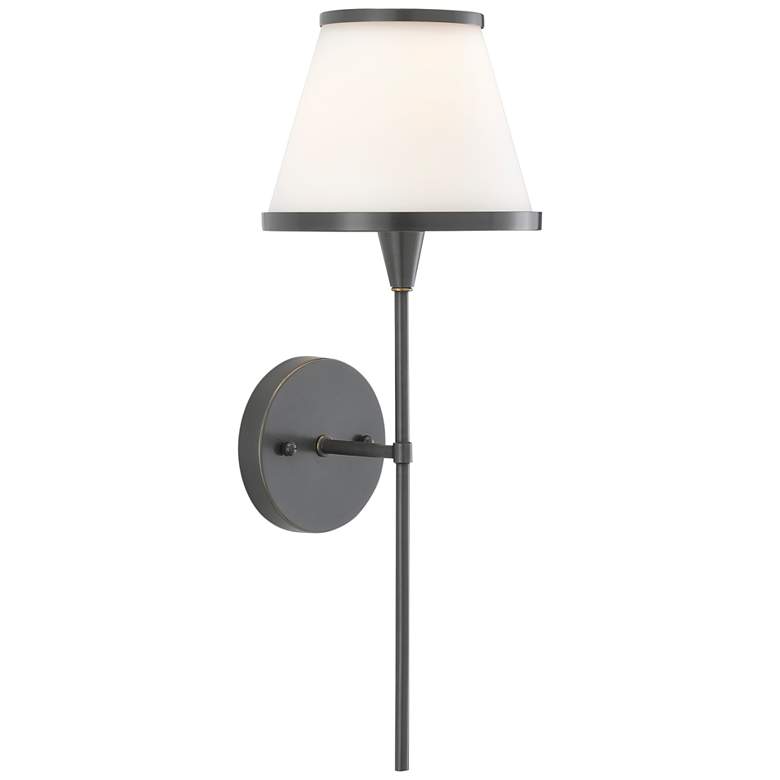 Image 4 Currey &amp; Company Brimsley 19 inchH Oil Rubbed Bronze Opal Wall Sconce more views