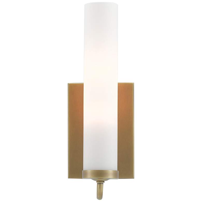 Image 5 Currey & Company Brindisi 12 3/4"H Antique Brass Opal Wall Sconce more views