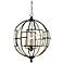 Currey and Company Broxton 24" Wide Bronze Chandelier