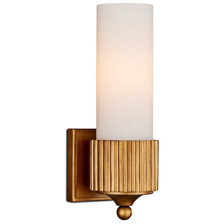 Image 1 Currey & Company Bryce 13 1/4" High Gold Wall Sconce